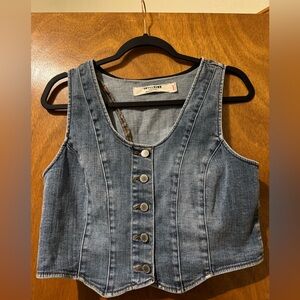 Denim Button-Up Vest